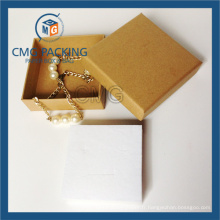 Boîte d&#39;emballage bon marché de cadeau de papier de Kraft pour le collier (CMG-PJB-125)